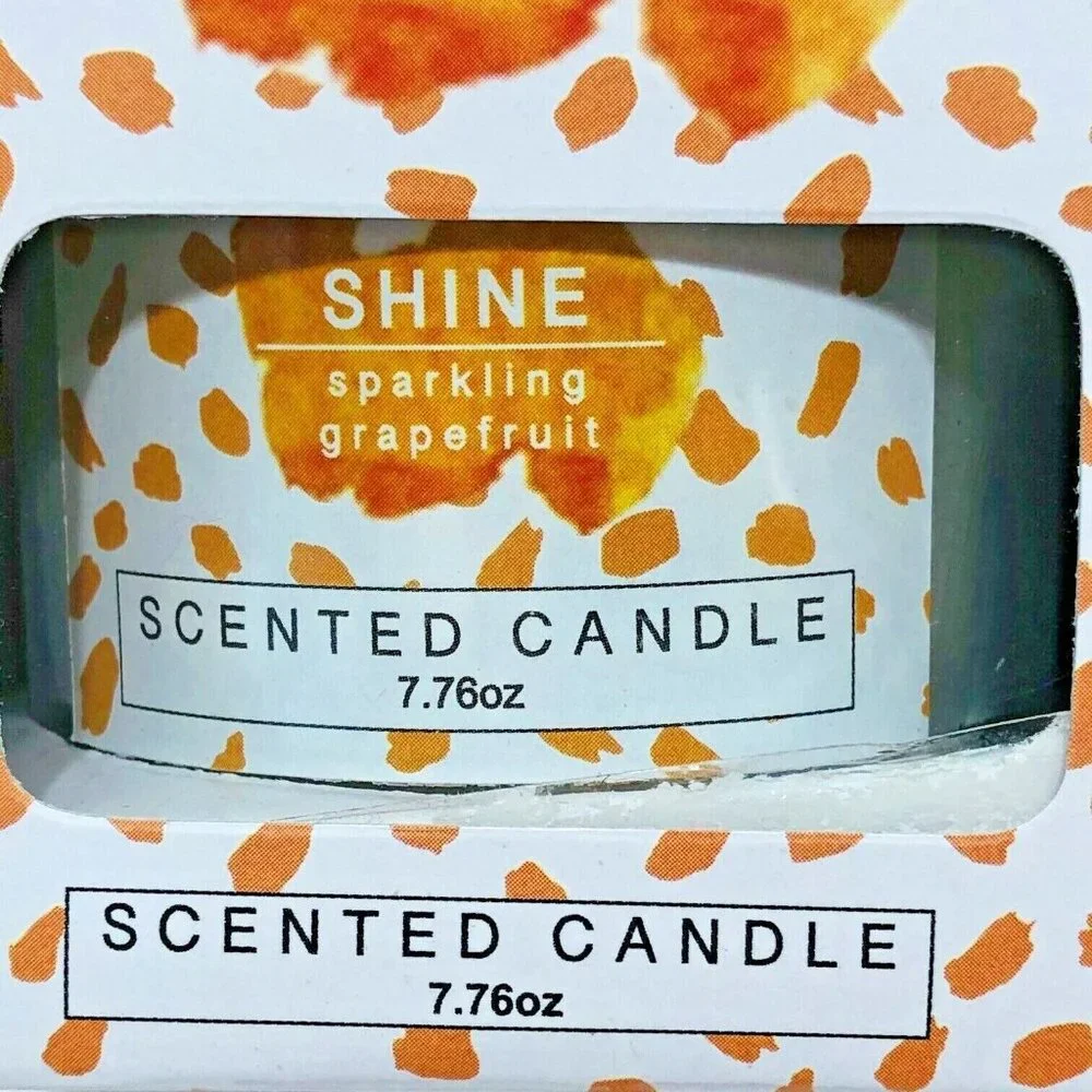 NIB Sparkling Grapefruit Candle SHINE 7.8‎ oz Jar Boxed NEW Home Office